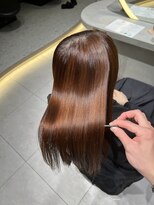 ロンドメリア 天神大名店(Lond Melia)&nbsp;★くびレイヤーエモージュインナーグレージュ前髪ピンクベージュ