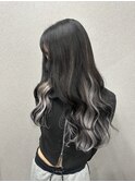 ロングブラック　ニュアンスカラーシールエクステ80枚