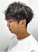 メンズマッシュパーマニュアンスパーマスパイラルパーマ刈り上げ