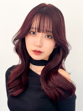 ノラ ウメダ(NORA UMEDA) 韓国レイヤーカットボルドーカラーオルチャンヘアヨシンモリ