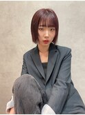 ミニボブ/ワインレッドカラー