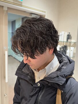 アレアル 広島並木通り店(ALEAR) 波巻きパーマ/センターパート/メンズパーマ