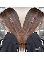 アンルーク ヘア(+1 unluke hair) [+1unluke]2025-SS/beige×six-highlight