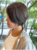大人ボブ ハンサムショート 髪質改善 30代 顔周りカット