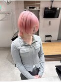 ペールピンク/ウルフカット
