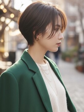 ヘアーメイクパウダー 天王寺寺田町店(Hair make powder) 大人可愛い30代40代50代小顔◎マッシュショート丸みショート