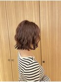 根本ボリュームふんわり！高めからのコテ巻き風ボブパーマstyle