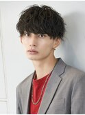無造作マッシュショートツイストスパイラルパーマ