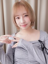 カバーヘア ブリス 戸田公園西口店(COVER HAIR bliss) ミルクティーブロンド小顔周りレイヤーボブZ戸田公園20代30代