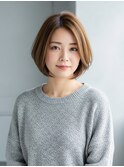 女性らしいボブ川越/ハイライト/白髪ぼかし/白髪染め