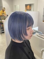 リグ 横浜(Lig.) ブルーグレージュネイビーブルーブリーチダブルカラーレイヤー