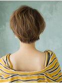 透け感バングショート