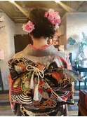 成人式＊編み込みヘアセット