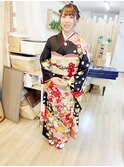成人式振袖着付けヘアアレンジ【ヘアセット　立川/立川南/国立】