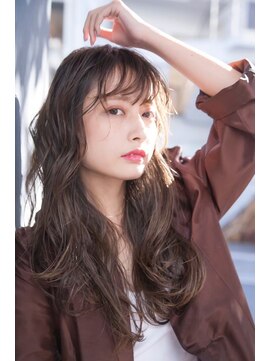 オースティン 流山おおたかの森(AUSTIN) 大人かわいい前髪セシルカットココアブラウンフリンジウェーブ
