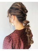 あみおろしヘアアレンジ