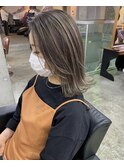 ハイライトカラー×グレージュカラー