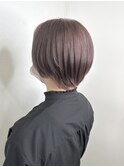 大人可愛いショート/ラベンダーベージュ/ブリーチ/本厚木