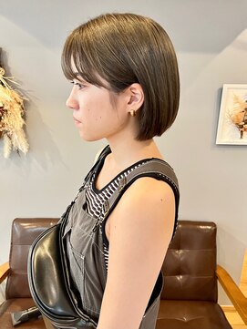 ミニ(mini) ミニボブ×オリーブベージュ