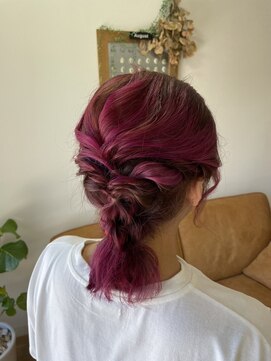 エルフゥ(Elle fou) ゆるふわアレンジ ピンクパープル