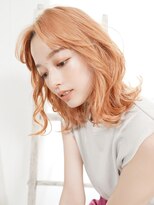 ラフィス ヘアー クラン 広島本通店(La fith hair clan)&nbsp;【La fith】シルキーオレンジベージュ×ミディアム
