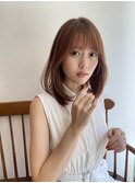 大人かわいいまとまるレイヤーカット/小顔シースルー前髪