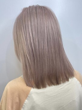 アフターニュース 新潟(afternews) ダブルカラーミルクティーピンクベージュカラーハイトーンカラー