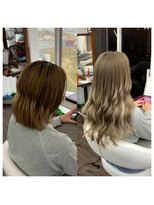 クラン ヘアーアンドスタジオ(CLAN hair & studio)&nbsp;ハイトーンエクステブリーチインナーミルクティーベージュ