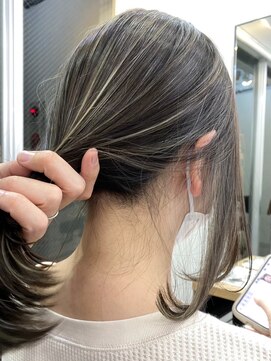 キラ 渋谷(KILLA) ハイライト/マチルダボブ前髪ピンクベージュ/インナーグレージュ