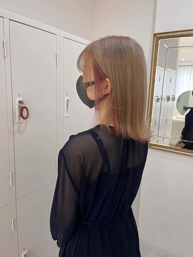 リアン 上尾店(Rien) ミルクティー×ピンク/韓国カラー/垢抜け/デザインカラー/