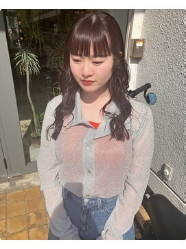 マメ(mame) セミロング/ワイドバング/ウエーブ