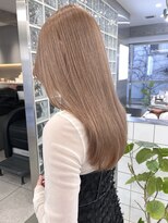 サンクプロジェクト(cinq PROJECT)&nbsp;韓国風顔周りレイヤーカットミルクティーベージュブラウンカラー