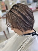 白髪ぼかしハイライト！脱白髪染め