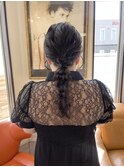 お呼ばれ編み下ろしアレンジ .*。