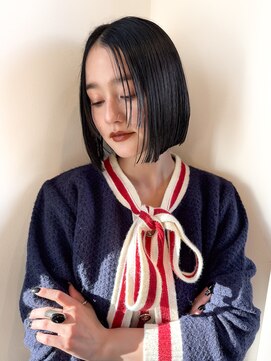 アリゲート ダイカンヤマ(Ari gate daikanyama) シースルーバング×ナチュラル前下がりミニボブ/20代30代40代