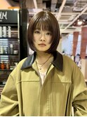 ナチュラルなブラウンカラーボブ【坂根】
