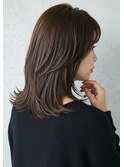 30代40代50代酸性ストレート髪質改善外ハネミディアムレイヤー