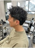 流行りのラフショート×無造作パーマ