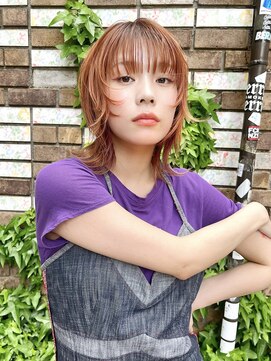 アンサム 経堂店(UNSOME) 【経堂】ミディアムウルフ/ウルフレイヤー/暖色カラー