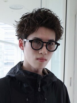 アンサー 渋谷(ANSWER) スパイキーショートツイストスパイラルパーマ短髪ツーブロック