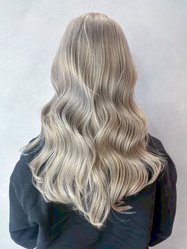 アルバム 銀座(ALBUM GINZA) ブロンドロング顔周りレイヤー大人ガーリー_ba577031