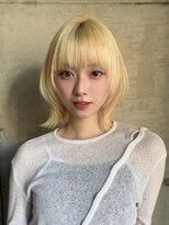 メゾンアクア 表参道(Maison ACQUA) 切りっぱなしボブナチュラルボブミディアム前髪縮毛矯正表参道