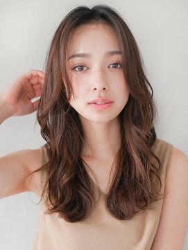 アグノス 青山(Agnos) 外ハネボブデジタルパーマダークブルー艶感レイヤーカット