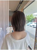 レイヤーボブ×グレージュ