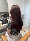 ブリーチなしでできる赤系カラー◎髪質改善