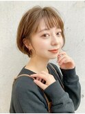 ショート/くびれショート/韓国ボブ/グレージュ