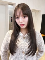 アルバム 新宿(ALBUM SHINJUKU)&nbsp;ナチュラルレイヤーセミロンググレージュ寒色系_F41429