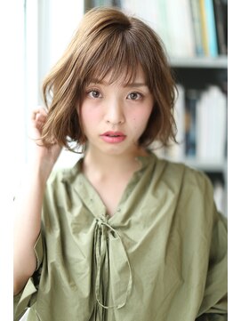 アース コアフュールボーテ 長野駅前店(EARTH coiffure beaute) グレージュウェーブミディ【長野駅】