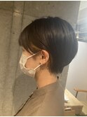 前髪ハンサムショート ショートボブ インナーカラー