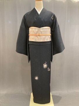 セットサロン フルール(Fleur) 正絹付け下げNo.22/【チャコールグレー】